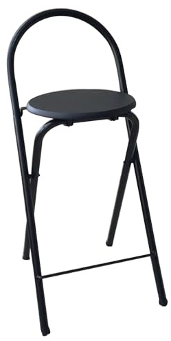 Sgabello da Bar Pieghevole, Salvaspazio Sedia da Cucina, per Cucina Moderne Casa Bar Giardino Bistrot Banchetto Conferenza Festa (Color : Zwart, Size : 60cm/24in)