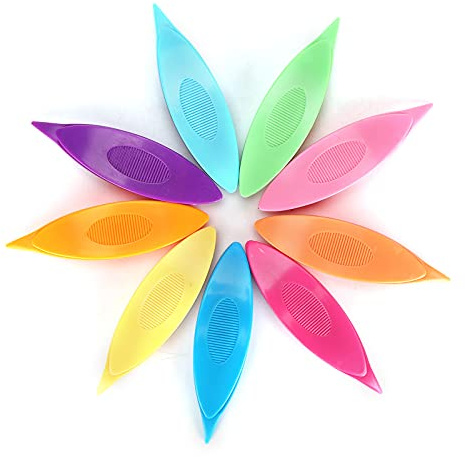Schiffchen Kunststoff, 9 Stück Bunte Plastikschiffchen für Tatting, Tatting Nadeln für DIY Hand Lacemaking Craft Tool Weben Garn Set, Tatting Shuttles Craft Tool