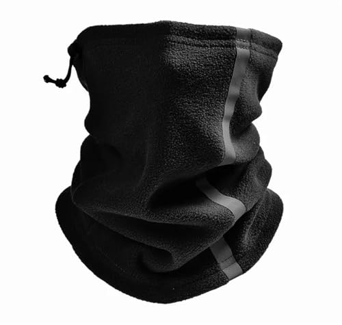 YUKORT Winter-Strickschal FüR MäNner Halswärmer Schlauchschal Camping Wandern Schneemobil Schals Radfahren Sport Bandana Sport Schal Herren (Color : Black)