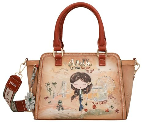 Anekke - Bolso Shopper de Mujer - Bolso de Poliester con 2 Asas y Bandolera - Cierre de Cremallera - Accesorios y Complementos de Mujer - Medidas 34x20x12 cm