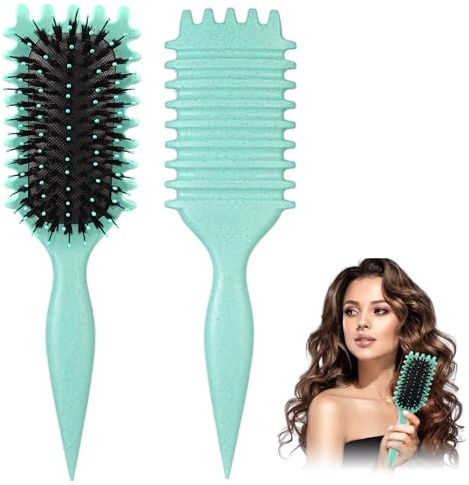 Cepillo Definidor de Rizos Multifuncional, Peine para Pelo Rizado Con Varita - Método Curly para Peinar y Dar Forma el Cabello