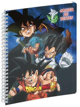 Exacompta - Cahier de textes à spirale Dragon Ball S 17x22cm Bleu