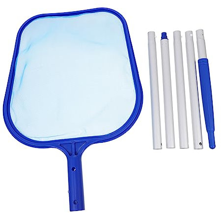 OFFSCH Swimming Pool Cleaning Skimmer Net Skimmer 5 Sections Aluminum Pole Sturdy Cleaning Tool