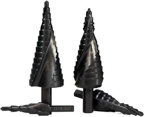 Broca escalonada, brocas for metal, broca escalonada de carburo HSS Broca escalonada de cobalto Broca escalonada con revestimiento de nitruro for madera/metal Broca escalonada con ranura en espiral (C