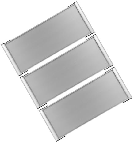 PRETYZOOM 3pezzi Cartelli Vuoti per Porte da Ufficio Cartelli in Alluminio Bifacciali per Pareti e Porte Targa Vuota per Segnaletica Fai da Te