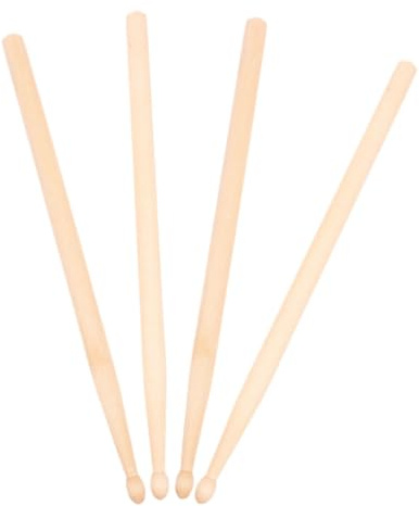 CLISPEED 2 Pares Baquetas de Madera para Caja Accesorios para Instrumentos Musicales Herramientas de Percusión Baquetas para Instrumento de Lengua para Música Rítmica