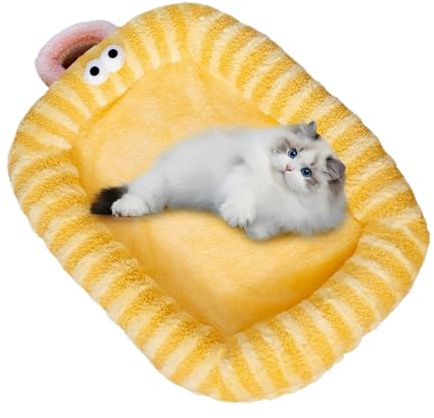 Panier pour Chats | Canapé Doudou Moi pour Chat et Chien Chaud et Confortable,Grande Literie Polaire pour Nuit d'Hiver Chiots et Chaton,Sommeil Intérieur Extérieur Décoration Maison Chambre Salon