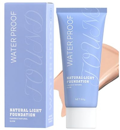 Fondotinta liquido naturale - Base per trucco a lunga durata per il controllo 'olio, correttore leggero e impermeabile per una copertura uniforme | Bellezza del viso Uso quotidiano, ufficio, viagg