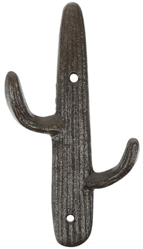 GALPADA Crochet Mural en Fer de Cactus Style Rustique, Porte-manteau Mural Pratique et Résistant Cuisine ou Bureau, Patère Vintage Décorative