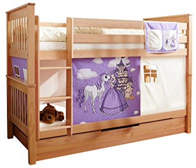 Etagenbett Doppelbett Stockbett Sammy teilbar Buche massiv Natur