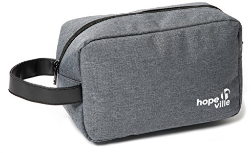 HOPEVILLE Kulturbeutel, leichte und hochwertige Kulturtasche, Kosmetiktasche für Damen und Herren für die Reise, Ausflug und Sport (Grau)