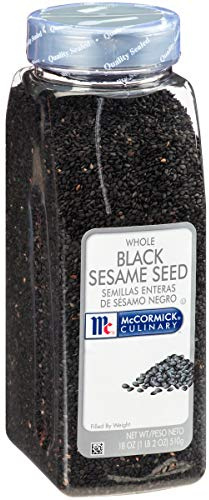 McCormick Culinary Whole Black Sesame Seeds, 18 oz - One 18 Ounce Container of Black Sesame Seeds, Perfect for Stir-Fries, Sushi, Chow Mein and More