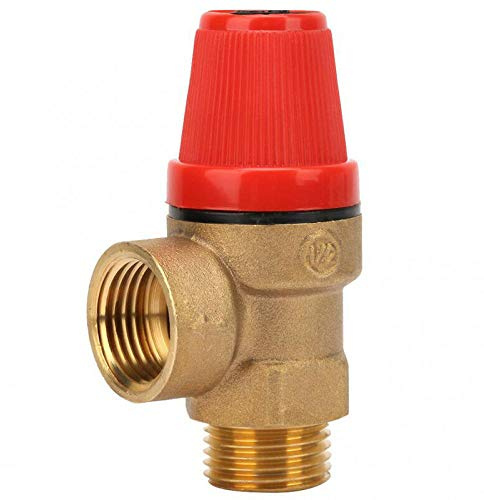 BE-TOOL Entlastungsventile 1,27 cm Außengewinde Druckminderventil Messing Sicherheitsventil für Wasser/Öl/Gas (5 Bar)