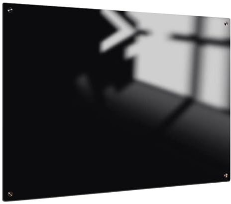 Sam Creative Whiteboard Glas Solid Schwarz Magnetisch 45x60 cm | Design Whiteboard aus Glas