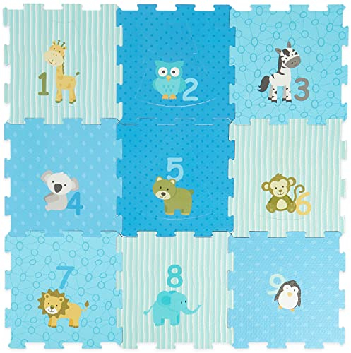 Bieco Puzzlematte Kinder | Krabbelmatte Baby Puzzle | Turnmatte Kinder spielmatte puzzlematte Baby puzzlematte Teppich Matte bodenpuzzles XXL Tiere