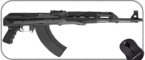 XXL Gaming Mouse Mat esteso, Pistole Armi Armi Automatic Mouse Pad con bordi cuciti