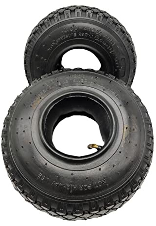 2X HMH-Shop Sackkarren 2er Set Mantel + Schlauch 3.00-4 Sackkarrenmantel Decke 260mm Sackkarrenschlauch 2 Stück Ersatzreifen für z.B. Bollerwagen Karre Luftreifen Reifendecke 260x85mm Innenschlauch