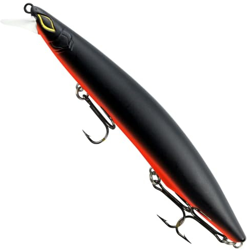 Seika Pro Wobbler Nightveit Junior Silent 12,5cm 19g - Hardbait, Farbe:Black Widow
