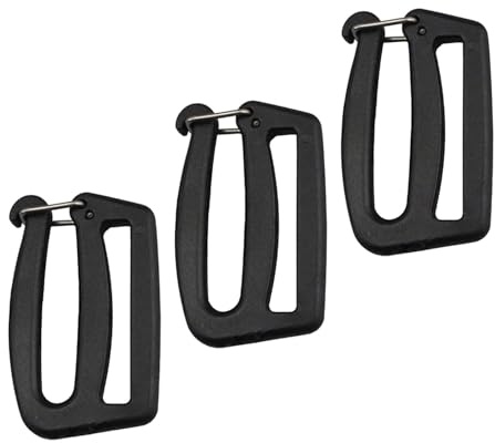 Baoblaze 5Pcs Verstellbare Schnallen Gurtband, Plastikschnalle für Gurtband, Schnalle für Gurtband, Stegschnalle Klemmschnalle für Rucksack Koffer Gepäck Gurt Rucksack Reparatur Werkzeuge
