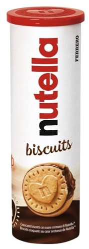Nutella Biscotti ripieni di cioccolato alla nocciola, tubetti da 166 g x 20