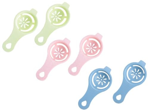 Tyatocepy 6PCS Eigelb-Weiß-Trenner Eiertrenner Lebensmittelechter Eiweißfilter Ei-Trennwerkzeug