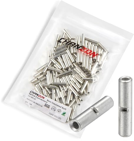 Chanzon 120 pezzi BN1.25 connettori di testa non isolati in rame puro spessore 0,8 mm terminali per terminali con puntale a crimpare calibro 22-16AWG