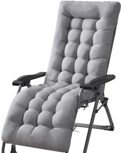 Gardlov Dicke Gartenliege Auflage 173 x 50 x 5 cm Baumwolle Strapaziefähig Atmungsaktiv mit Lasche und Schnüren Einfarbig 23490