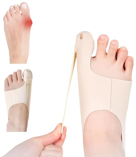 Esshogo 1 Paar Hallux Valgus Korrektor, Zehentrenner Damen Männer | Hallux Valgus Korrektur Socken, Ballenzehen Korrektur, Hammerzeh Korrektur und Schutz, Hallux Helfer, Größe M