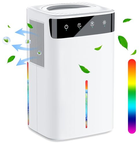 Dehumidifiers for Home-2600ML High-Efficiency Energy-Saving Portable Small Dehumidifier with Auto Defrost Auto-Off Function&LED Lights,2 Working Modes,Quiet Mini Dehumidifier for Bedroom,Bathroom,RV