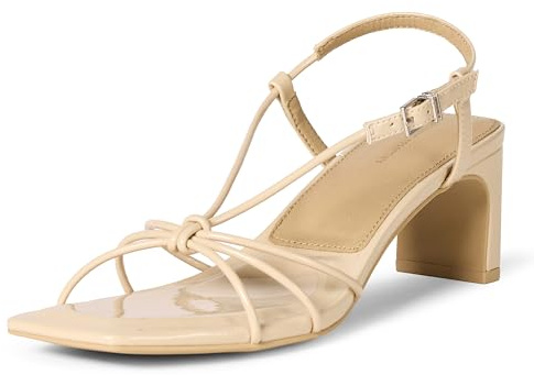 Amazon Essentials Donna Sandali con Tacco Largo e Cinturino