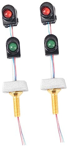 HOODANCOS 4 Stück Miniatur Ampel Mikro Landschaftslicht Abs Plus Edelstahl Sandtisch Baumaterial Leuchtende Dekorationen