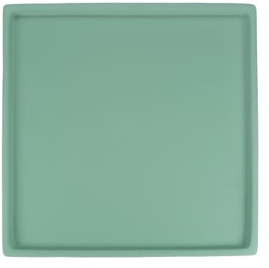 M METERXITY Vassoio per Piante in Ceramica, Vassoio Raccogli-Acqua per Piante da 8.3, Sottovaso per Piante da Interno/Esterno/Vassoio per Drenaggio Fiori [Quadrato Verde Scuro]