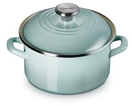 Le Creuset Enamel on Steel Traditional Petite Stockpot, 3.8qt., Sea Salt