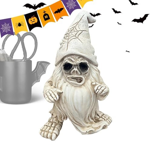 Garden Gnomes Skeleton - Resin Dwarf Figurines | Skeleton Skull Figurines Horror Garden Gnomes Statues Decor Set Indoor Ornaments Children Adult