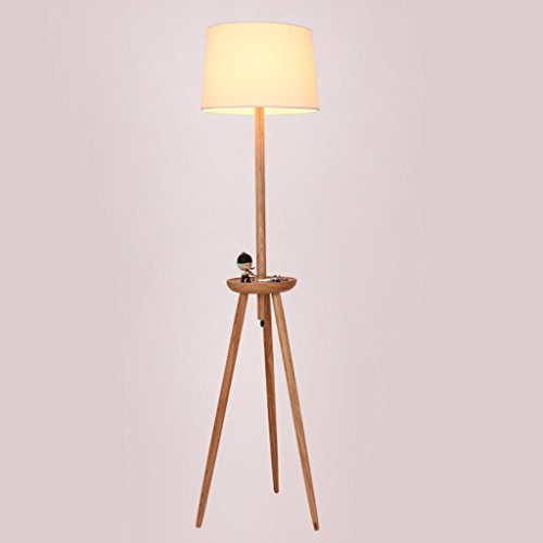 Lámpara de pie Lámpara de pie con trípode de Madera, Pantalla de Tela de Lino, Estilo japonés Simple, Dormitorio, Sala de Estar, Oficina, Estudio, luz de Piso de 3 Patas, luz de Poste Alto E