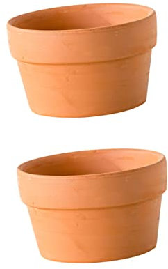 COOPHYA 2pièces Pots Terre Cuite avec Trou De Drainage pour Plantes Succulentes Et Cactus pour Décoration Intérieure Design Élégant Et