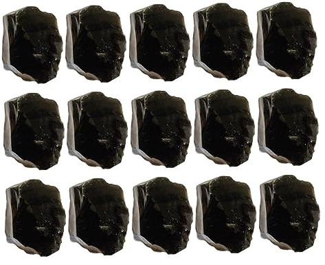 Pietre di Ossidiana Nera Irregolari 500g per Gioielli | Ghiaia Lucidata Naturale, Colore Nero, Adatta a Collezionisti e Principianti, Formato da 500g