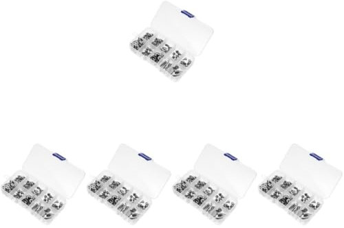 NUOBESTY 5 Kisten Nieten Tasche Punk-spike Für Kleidung Zange Befestigungselemente Magnetischer Knopf Praktische Bastelmaterial Silve Kleiderspitze Kleidungsstollen