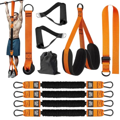 Rrlihjgu Bandas De Tracción,Bandas Asistenciales para Ejercicios De Resistencia - Equipamiento Multifuncional para Entrenamiento En Puerta Y Ejercicio De Parte del Cuerpo