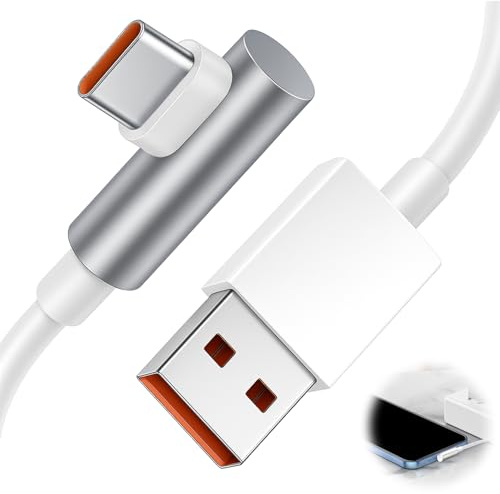 Seefey Cable Charge Rapide USB C,Câble USB C Charge Rapide 6A 90 Degrés 2M,pour 14/13T/12X/12T/11T Pro/11 Lite/10T/Note 13/12/11/ Mi 11