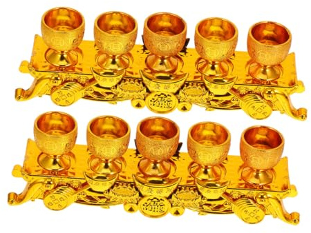 TOYZFRIENDY 2ensemble Coupe Ornementale Avec Ustensiles De à Vin Multifonction Coupe De Rétro Ensemble Et Pour Temples