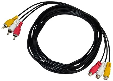 MUELODSIC Male Jack to Female Plug Splitter Audio Video Adapter Cable for Tv Cable and Extension Use
