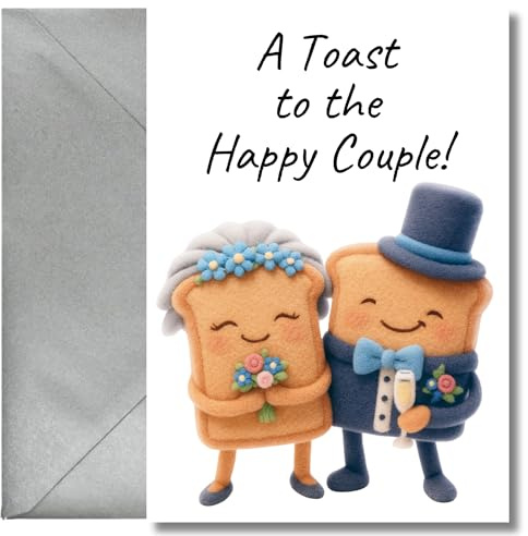 LimaLima Wedding Card Congratulations New Mr & Mrs Bride & Groom A Toast To The Happy Couple