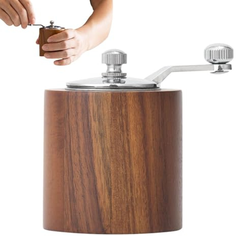 Pepper Grinder Crank | Wood Salt And Pepper Grinder Mills - Multi-purpose Kitchen Utensils With Adjustable Grind Level | Distinctive Feature For Sesame, Cumin, Coffee Beans, Peppper Grains