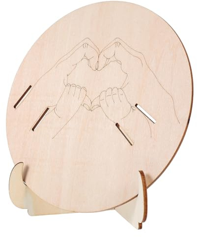 SEWACC Geburtsanzeigeschild mit Ständer Gravierte Armbandhalterung für Neugeborene Willkommensschild für Krankenhaus und Babyzimmer Mädchen und Jungen