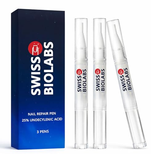 Swiss Biolabs Nail Fungus Pen, Nail Repair Treatment Serum with Undecylenic Acid 25% & TreeTea Oil for Nail Strengthener & Growth (3)