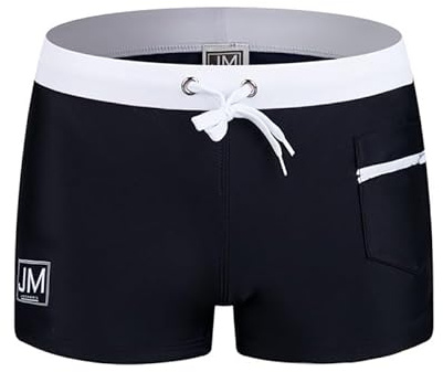 JOCKMAIL Men’s Swim Trunks Quick Dry Men Swimming Shorts Low Rise Beach Swimwear with Drawstring Waist