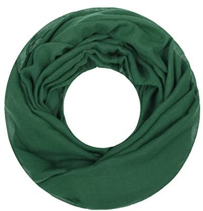 Majea Loop Cary Basic Schal Tuch Damen-schal Schlauchschal Rundschal Halstücher uni unifarben Loopschal einfarbig (880005) (pinie)