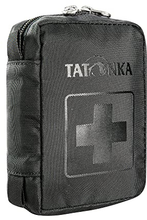 Tatonka First Aid XS – första hjälpen-väska (utan innehåll) med uppdelat huvudfack och bältesögla – för självfyllning – Mått: 10 x 7 x 4 cm (svart)