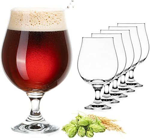 PLATINUX Copas de cerveza de cristal de 500 ml (máx. 660 ml)